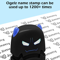 Tampon personnalisé Ogelz - Monstre extraterrestre mignon, autocollant personnalisé pour adultes et enfants, idéal pour garderie, maison de retraite, lavable et séchable en machine. Convient aux animaux.