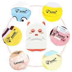 Ogelz Customized Name Stamp For Clothes-Cute White Monster Alien Personalised For Adult Kids Daycare Stickers Tag Label Preschool Nursing Home Washable Dryer Safe