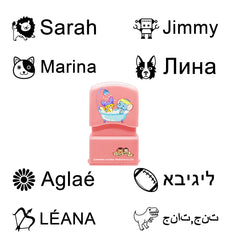 Tampon personnalisé Ogelz - Monstre extraterrestre mignon, autocollant personnalisé pour adultes et enfants, idéal pour garderie, maison de retraite, lavable et séchable en machine. Convient aux animaux.