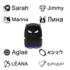 Tampon personnalisé Ogelz - Monstre extraterrestre mignon, autocollant personnalisé pour adultes et enfants, idéal pour garderie, maison de retraite, lavable et séchable en machine. Convient aux animaux.