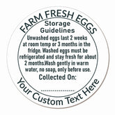 Ogelz 200Pcs Customized Farm Fresh Egg Carton Storage Guide Packaging Labels Stickers Stamps Kit Set Personalized for Chicken Duck Stickers Extra Stciky 2 Inch Round (B04)