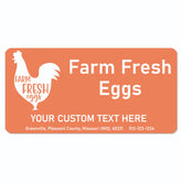Ogelz 40Pcs Customized Farm Fresh Egg Carton Packaging Labels Stickers Set Personalized for Chicken Duck Stickers Extra Stciky 2X4 Inch Rectangle Orange(G05)