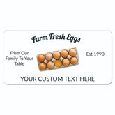 Ogelz 40Pcs Customized Farm Fresh Egg Carton Packaging Labels Stickers Set Personalized for Chicken Duck Stickers Extra Stciky 2X4 Inch Rectangle (G05)
