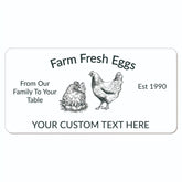 Ogelz 40Pcs Customized Farm Fresh Egg Carton Packaging Labels Stickers Set Personalized for Chicken Duck Stickers Extra Stciky 2X4 Inch Rectangle (G01)