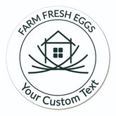 Ogelz 200Pcs Customized Farm Fresh Egg Carton Packaging Labels Stickers Set Personalized for Chicken Duck Stickers Extra Stciky 2 Inch (F04)