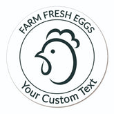 Ogelz 200Pcs Customized Farm Fresh Egg Carton Packaging Labels Stickers Set Personalized for Chicken Duck Stickers Extra Stciky 2 Inch (F02)