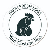 Ogelz 200Pcs Customized Farm Fresh Egg Carton Packaging Labels Stickers Set Personalized for Chicken Duck Stickers Extra Stciky 2 Inch (F11)
