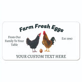Ogelz 40Pcs Customized Farm Fresh Egg Carton Packaging Labels Stickers Set Personalized for Chicken Duck Stickers Extra Stciky 2X4 Inch Rectangle (G04)