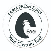 Ogelz 200Pcs Customized Farm Fresh Egg Carton Packaging Labels Stickers Set Personalized for Chicken Duck Stickers Extra Stciky 2 Inch (F08)