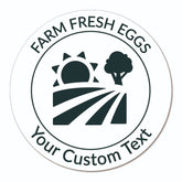 Ogelz 200Pcs Customized Farm Fresh Egg Carton Packaging Labels Stickers Set Personalized for Chicken Duck Stickers Extra Stciky 2 Inch (F10)