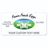 Ogelz 40Pcs Customized Farm Fresh Egg Carton Packaging Labels Stickers Set Personalized for Chicken Duck Stickers Extra Stciky 2X4 Inch Rectangle (G06)