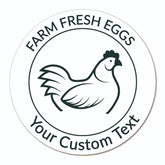 Ogelz 200Pcs Customized Farm Fresh Egg Carton Packaging Labels Stickers Set Personalized for Chicken Duck Stickers Extra Stciky 2 Inch (F03)