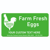 Ogelz 40Pcs Customized Farm Fresh Egg Carton Packaging Labels Stickers Set Personalized for Chicken Duck Stickers Extra Stciky 2X4 Inch Rectangle Green (R03)