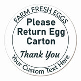 Ogelz 200Pcs Customized Farm Fresh Egg Please Return Egg Carton Guide Packaging Labels Stickers Stamps Kit Set Personalized for Chicken Duck Stickers Extra Stciky 2 Inch Round (B02)