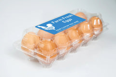 Ogelz 40Pcs Customized Farm Fresh Egg Carton Packaging Labels Stickers Set Personalized for Chicken Duck Stickers Extra Stciky 2X4 Inch Rectangle Blue (R02)