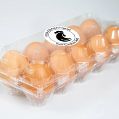 Ogelz 100Pcs Customized Farm Fresh Egg Carton Packaging Labels Stickers Set Personalized for Chicken Duck Stickers Extra Stciky 2 Inch (F06)
