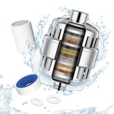 Ogelz Advanced 20 Stage Shower Head Filter for Hard Water Ultimate Chlorine Impurity Removal for Healthier Skin Hair Nails Bathtub Bath Premium Quality Design with Cartridge