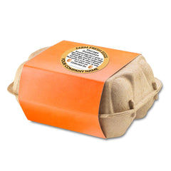 Ogelz 10-500 paires d'étiquettes autocollantes personnalisées pour boîtes d'œufs frais de la ferme (12 œufs par douzaine) en pâte à papier, imperméables et anti-rayures (motif ferme)
