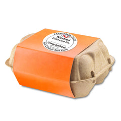 Ogelz 10-500 paires d'étiquettes autocollantes personnalisées pour boîtes d'œufs frais de la ferme (12 œufs par douzaine) en pâte à papier, imperméables et anti-rayures (motif ferme)