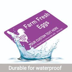 Ogelz 40Pcs Customized Farm Fresh Egg Carton Packaging Labels Stickers Set Personalized for Chicken Duck Stickers Extra Stciky 2X4 Inch Rectangle Purple(G04)