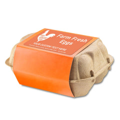 Ogelz 40Pcs Customized Farm Fresh Egg Carton Packaging Labels Stickers Set Personalized for Chicken Duck Stickers Extra Stciky 2X4 Inch Rectangle Orange(G05)
