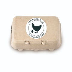 Ogelz 100Pcs Customized Farm Fresh Egg Carton Packaging Labels Stickers Set Personalized for Chicken Duck Stickers Extra Stciky 2 Inch (F12)
