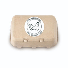 Ogelz 100Pcs Customized Farm Fresh Egg Carton Packaging Labels Stickers Set Personalized for Chicken Duck Stickers Extra Stciky 2 Inch (F03)