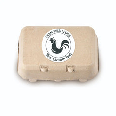 Ogelz 100Pcs Customized Farm Fresh Egg Carton Packaging Labels Stickers Set Personalized for Chicken Duck Stickers Extra Stciky 2 Inch (F09)