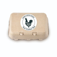 Ogelz 100Pcs Customized Farm Fresh Egg Carton Packaging Labels Stickers Set Personalized for Chicken Duck Stickers Extra Stciky 2 Inch (F01)