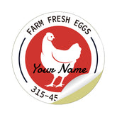 Ogelz 100Pcs Customized Farm Fresh Egg Carton Packaging Labels Stickers Stamps Kit Set Personalized for Chicken Duck Stickers Extra Stciky Waterproof Anti Scratches 2 Inch Round A11