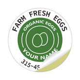 Ogelz 100Pcs Customized Farm Fresh Egg Carton Packaging Labels Stickers Stamps Kit Set Personalized for Chicken Duck Stickers Extra Stciky Waterproof Anti Scratches 2 Inch Round A13