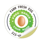 Ogelz 100Pcs Customized Farm Fresh Egg Carton Packaging Labels Stickers Stamps Kit Set Personalized for Chicken Duck Stickers Extra Stciky Waterproof Anti Scratches 2 Inch Round A14