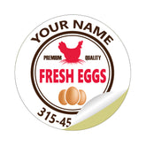 Ogelz 100Pcs Customized Farm Fresh Egg Carton Packaging Labels Stickers Stamps Kit Set Personalized for Chicken Duck Stickers Extra Stciky Waterproof Anti Scratches 2 Inch Round A15