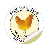 Ogelz 100Pcs Customized Farm Fresh Egg Carton Packaging Labels Stickers Stamps Kit Set Personalized for Chicken Duck Stickers Extra Stciky Waterproof Anti Scratches 2 Inch Round A2