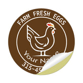 Ogelz 100Pcs Customized Farm Fresh Egg Carton Packaging Labels Stickers Stamps Kit Set Personalized for Chicken Duck Stickers Extra Stciky Waterproof Anti Scratches 2 Inch Round A3