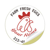 Ogelz 100Pcs Customized Farm Fresh Egg Carton Packaging Labels Stickers Stamps Kit Set Personalized for Chicken Duck Stickers Extra Stciky Waterproof Anti Scratches 2 Inch Round A6