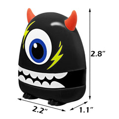 Ogelz Customized Name Stamp For Clothes-Cute Black Monster Plus Personalised For Adult Kids Daycare Stickers Tag Label Preschool Nursing Home Washable Dryer Safe