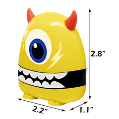 Ogelz Customized Name Stamp For Clothes-Cute Yellow Monster Plus Personalised For Adult Kids Daycare Stickers Tag Label Preschool Nursing Home Washable Dryer Safe