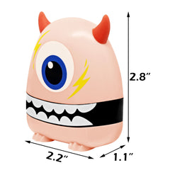 Ogelz Customized Name Stamp For Clothes-Cute Pink Monster Plus Personalised For Adult Kids Daycare Stickers Tag Label Preschool Nursing Home Washable Dryer Safe