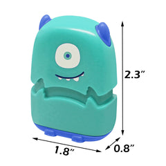 Ogelz Customized Name Stamp For Clothes-Cute Green Monster Alien Personalised For Adult Kids Daycare Stickers Tag Label Preschool Nursing Home Washable Dryer Safe