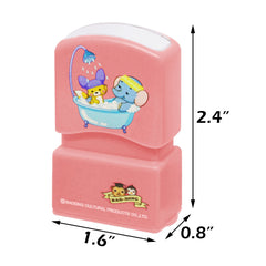 Tampon personnalisé Ogelz - Monstre extraterrestre mignon, autocollant personnalisé pour adultes et enfants, idéal pour garderie, maison de retraite, lavable et séchable en machine. Convient aux animaux.