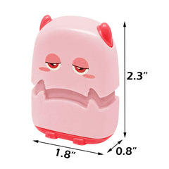 Ogelz Customized Name Stamp For Clothes-Cute Pink Monster Alien Personalised For Adult Kids Daycare Stickers Tag Label Preschool Nursing Home Washable Dryer Safe