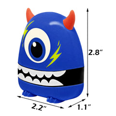 Ogelz Customized Name Stamp For Clothes-Cute Blue Monster Plus Personalised For Adult Kids Daycare Stickers Tag Label Preschool Nursing Home Washable Dryer Safe