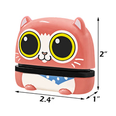 Ogelz Customized Name Stamp For Clothes-Cute Animal Cat Personalised For Adult Kids Daycare Stickers Tag Label Preschool Nursing Home Washable Dryer Safe