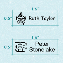 Ogelz Customized Name Stamp For Clothes-Cute Animal Owl Personalised For Adult Kids Daycare Stickers Tag Label Preschool Nursing Home Washable Dryer Safe