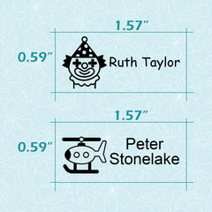 Ogelz Customized Name Stamp For Clothes-Cute Koala SQ Personalised For Adult Kids Daycare Stickers Tag Label Preschool Nursing Home Washable Dryer Safe