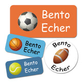 Ogelz Personalized Name Labels for Kids Custom Stcikers Washable for Clothes and Gear Non Iron Waterproof for Kids Stuff Daycare Toddlers School Supplies Water Bottle Camp Sport Theme 137PCS