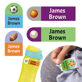 Ogelz Personalized Name Labels for Kids Custom Stcikers Washable for Clothes and Gear Non Iron Waterproof for Kids Stuff Daycare Toddlers School Supplies Water Bottle Camp Sport Theme Extra Large