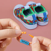 Ogelz Set of Blue 40/80/120 PCS Shoes Belongings Name Label Tag In Multi Colors String 5 Options of Tag Color