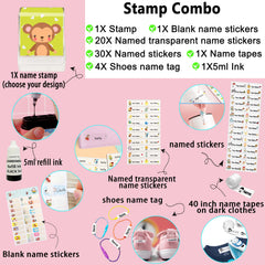 Tampon personnalisé Ogelz - Monstre extraterrestre mignon, autocollant personnalisé pour adultes et enfants, idéal pour garderie, maison de retraite, lavable et séchable en machine. Convient aux animaux.